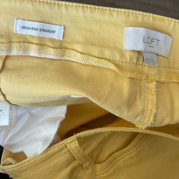Loft high straight mustard jeans size 18 - Picture 9 of 9